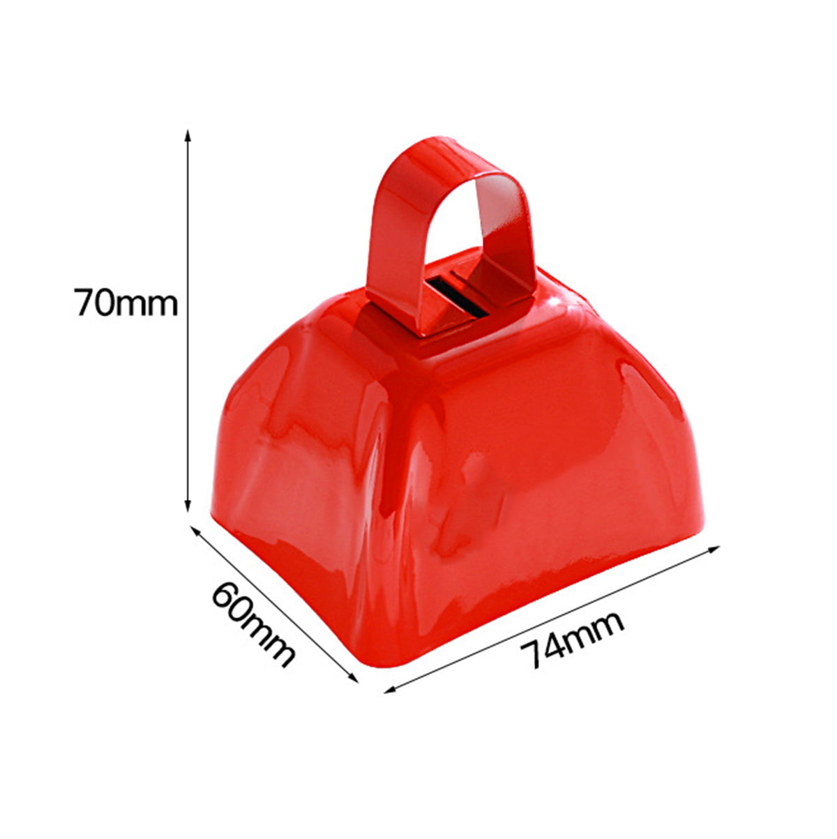 3" Metal Cowbell Noise Makers w/ Handle