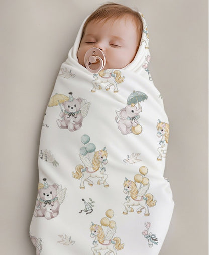 Full Custom Cotton Baby Swaddle Blanket Newborn Receiving Wrap Baby Bath Towel 35"x 35"