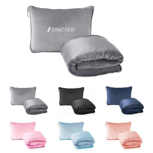 Travel Blanket for Airplane, Car, and Outdoor Use W/ Storage Pouch & Carabiner 50" x 60"