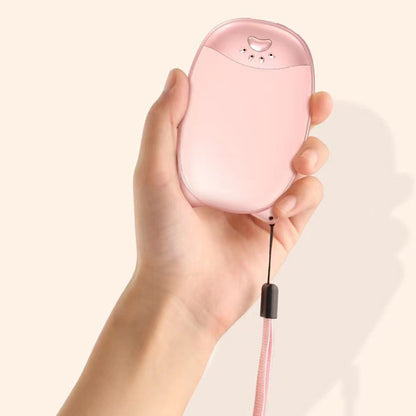 Rechargeable Cat Shape Double Sides Hand Heater Power Bank 3,000mAh