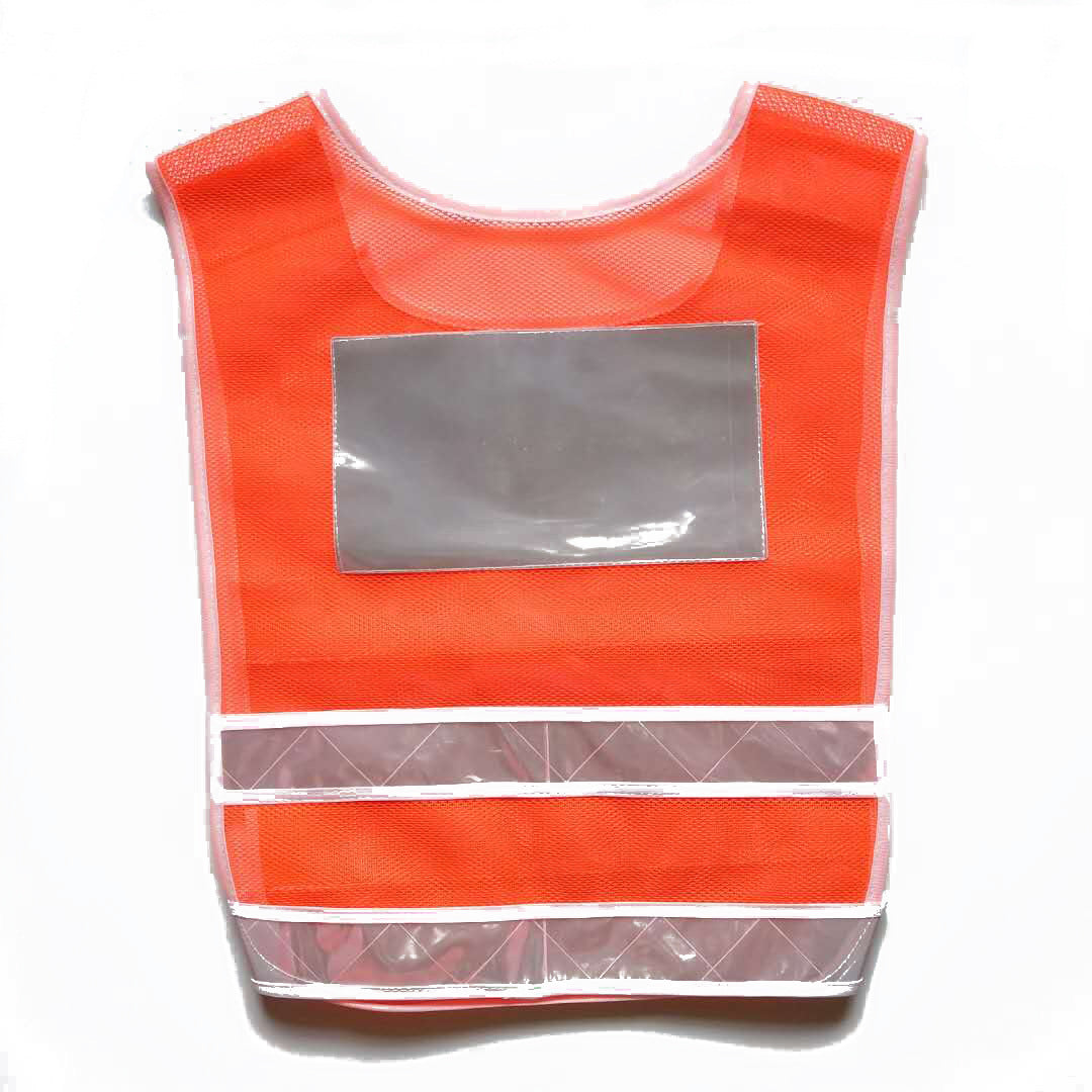 Mesh Fabric Safety Vest w/Reflective Stripes