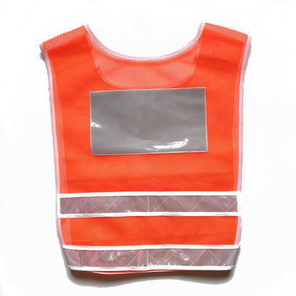 Mesh Fabric Safety Vest w/Reflective Stripes