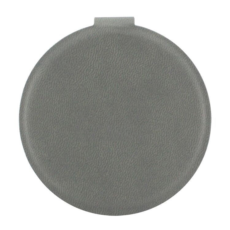 Stainless Steel Round Makeup Unbreakable Mirror With PU Leather Cover