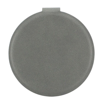 Stainless Steel Round Makeup Unbreakable Mirror With PU Leather Cover