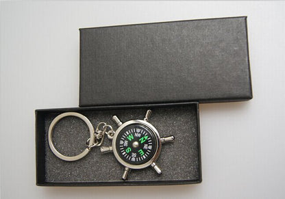 Metal Compass Key Chain W/Gift box