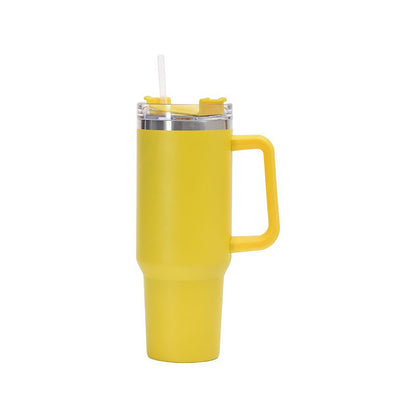 40 Oz/1200ml Car Tumbler Insulated Stainless Steel Water Bottle With Handle & Lid & Straw