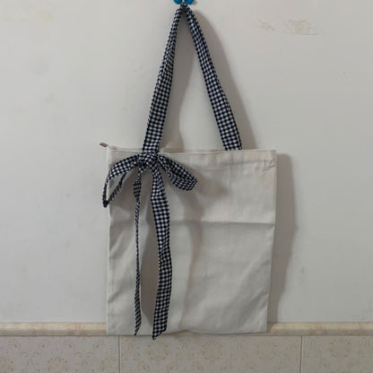 12 oz Canvas Grocery Shopping Tote Bag Single Shoulder Bag Daily Casual Bag For Students