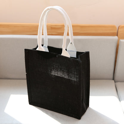 Small Burlap Tote Bag
