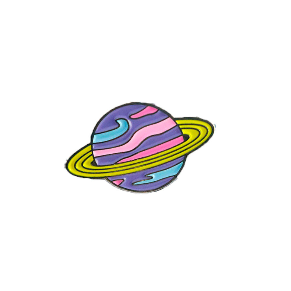 Custom Planet Shaped Cute Enamel Lapel Pins Brooch Pin Badge W/Butterfly Clutch Tie Tack