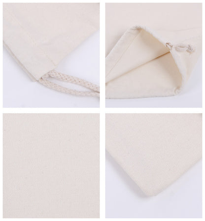 Custom Colorful 8 Oz Cotton Canvas Cloth Drawstring Bags Jewelry Wedding Candy Gift Bags