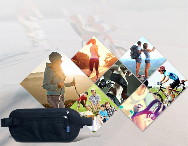 RFID Anti-theft And Anti-scanning Sport Fanny bag Polyester Waist Bag