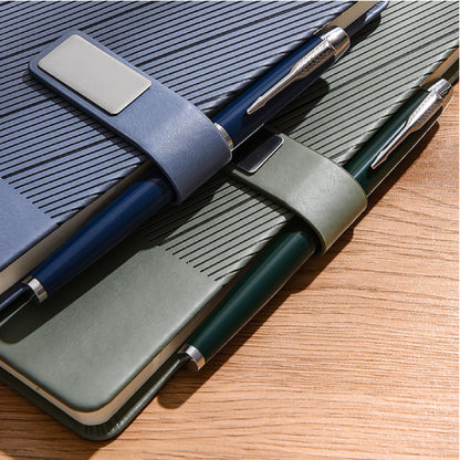 A5 Leatherette College Lined Bound Journal Gift Set Hardcover Writing Notebook w/ Magnetic Clasp Pen