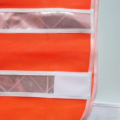 Mesh Fabric Safety Vest w/Reflective Stripes