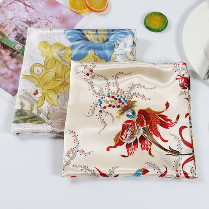 Matte Satin Fabric Bandanna (22''x22'')
