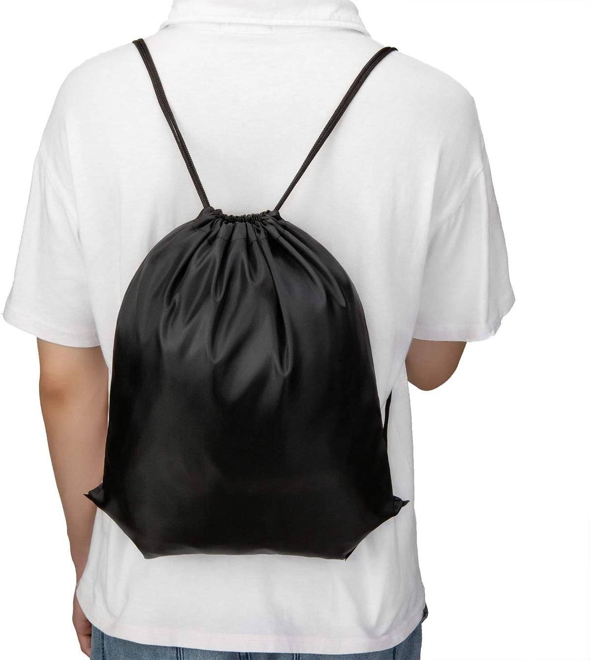 7.8 x 11.8" 210D Polyester Drawstring Backpack for Party Gym Sport Trip