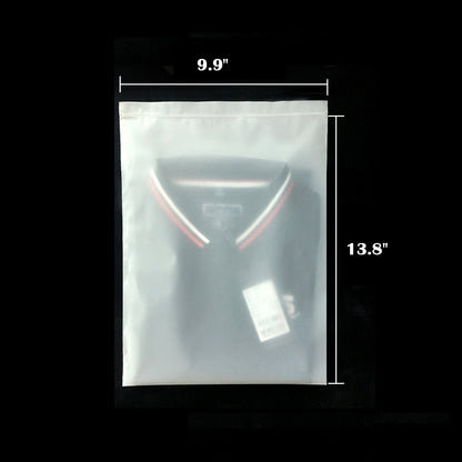 9.9 x 13.8" Matte Frosted Resealable Plastic Bags Zip-Lock Seal Storage Pouch
