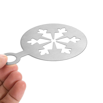 430 Stainless Steel Material Snowflake Shaped Coffee Latte Mold