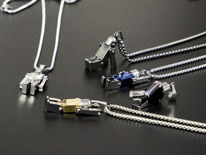 Stainless Steel Robot Necklace