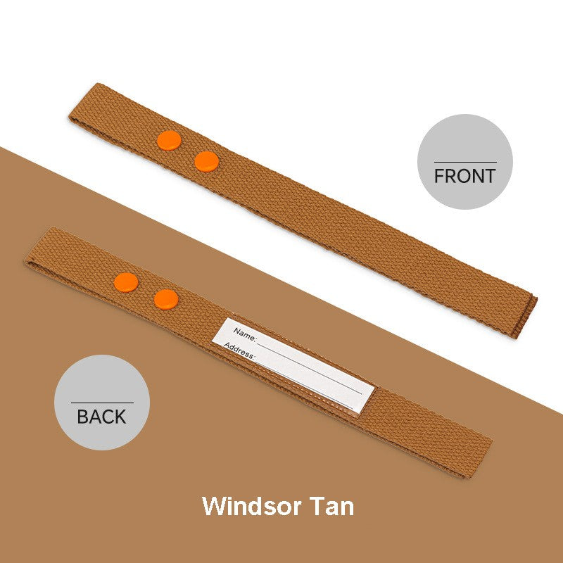 Cotton Luggage Strap Travel ID Tag Bag Claim Tag Airline Bag Tag with Back Info Card
