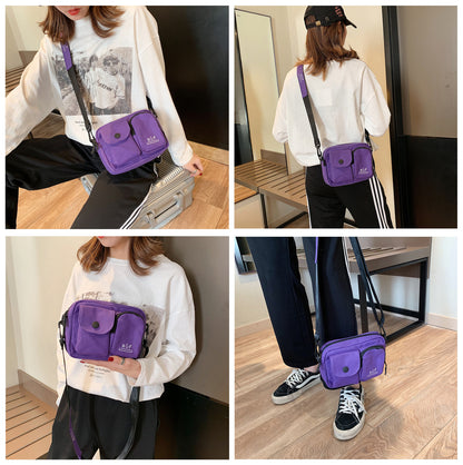 16 oz Canvas Mini Crossbody Bag Single Shoulder Bag Daily Cell Phone Purse Bag Stadium Approved Bag