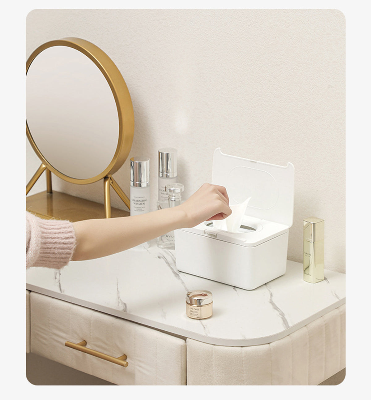 Wipes Dispenser Baby Wipes Case Sealed Keeps Wet Tissue Fresh Flushable Case Holders ( S )