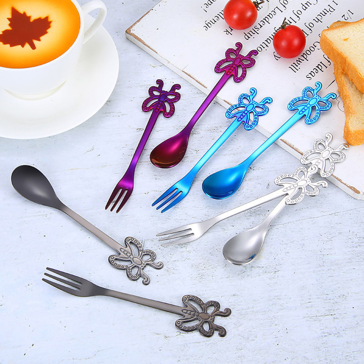Spoons and Forks Set Food Grade Stainless Steel Forks and Spoons Set