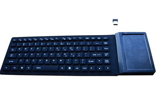 87 Keys Portable Wired Industrial Touch-Screen Silicone Keyboard
