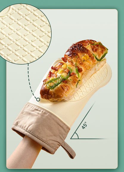One pcs Silicone Heat Resistant Cooking Gloves Kitchen Oven Mitt for Cooking