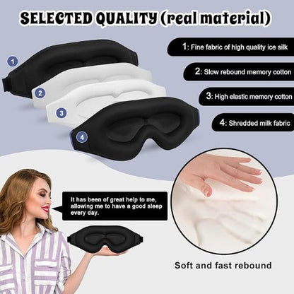 3D Eye Mask Sleeping Mask W/ Adjustable Strap