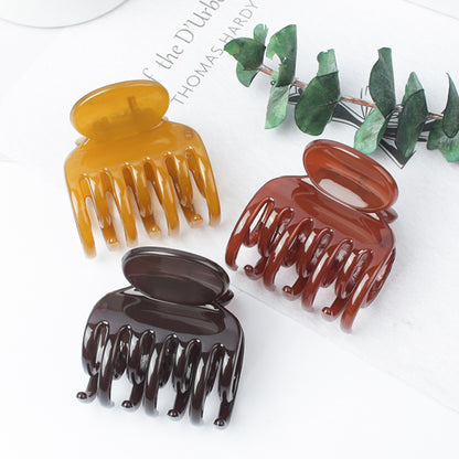 Pure Color Mini Hair Clamp for Girls' Half-Up Ponytail Versatile Hair Grip
