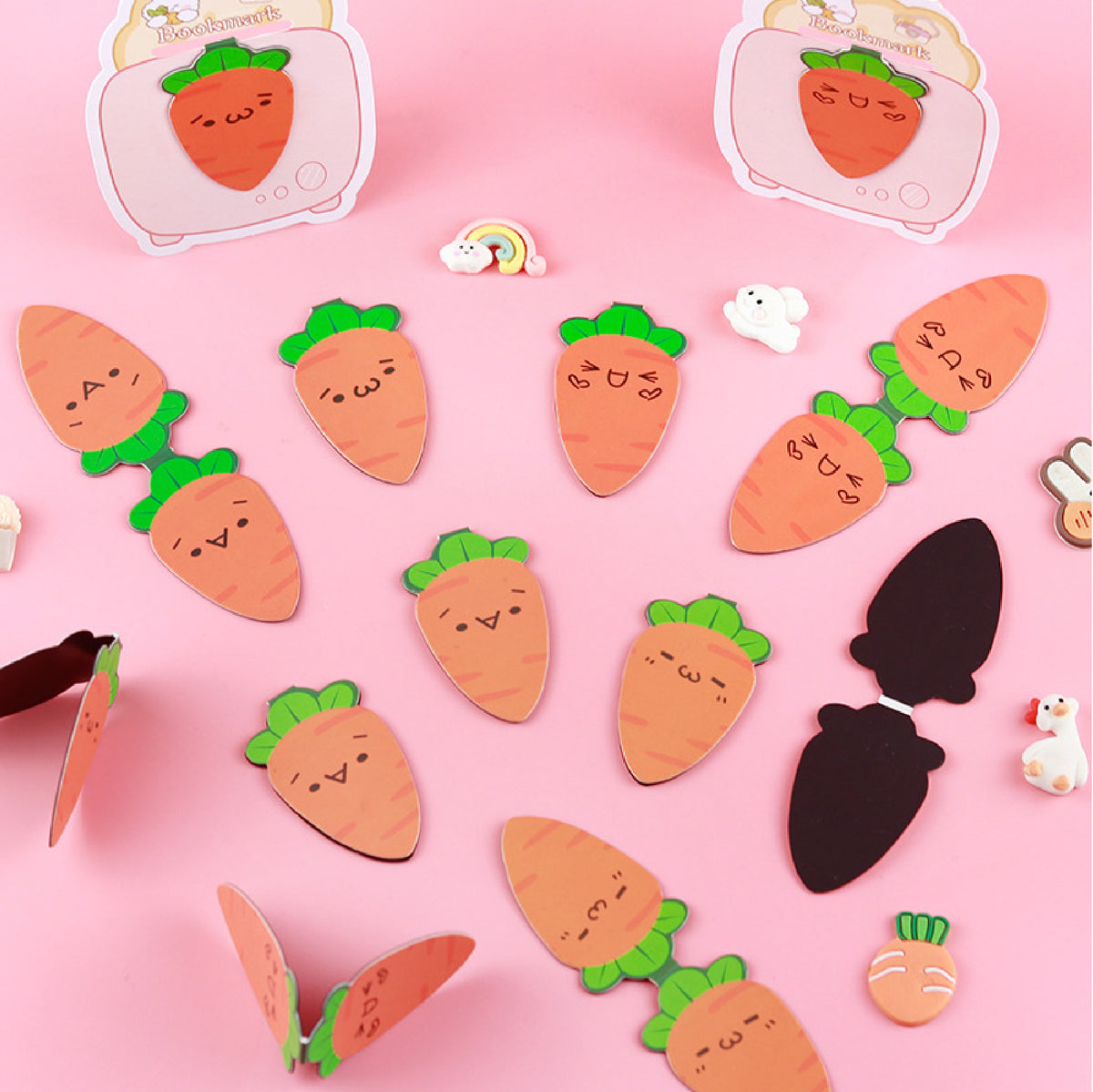 Carrot Magnetic Bookmark Book Marker Clip for Library, Museum, Book Club Book Clip