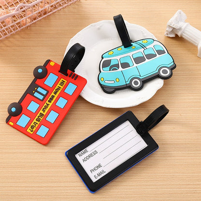 Custom 3D Raised Soft PVC Luggage Tag For Suitcase Travel Baggage Identification