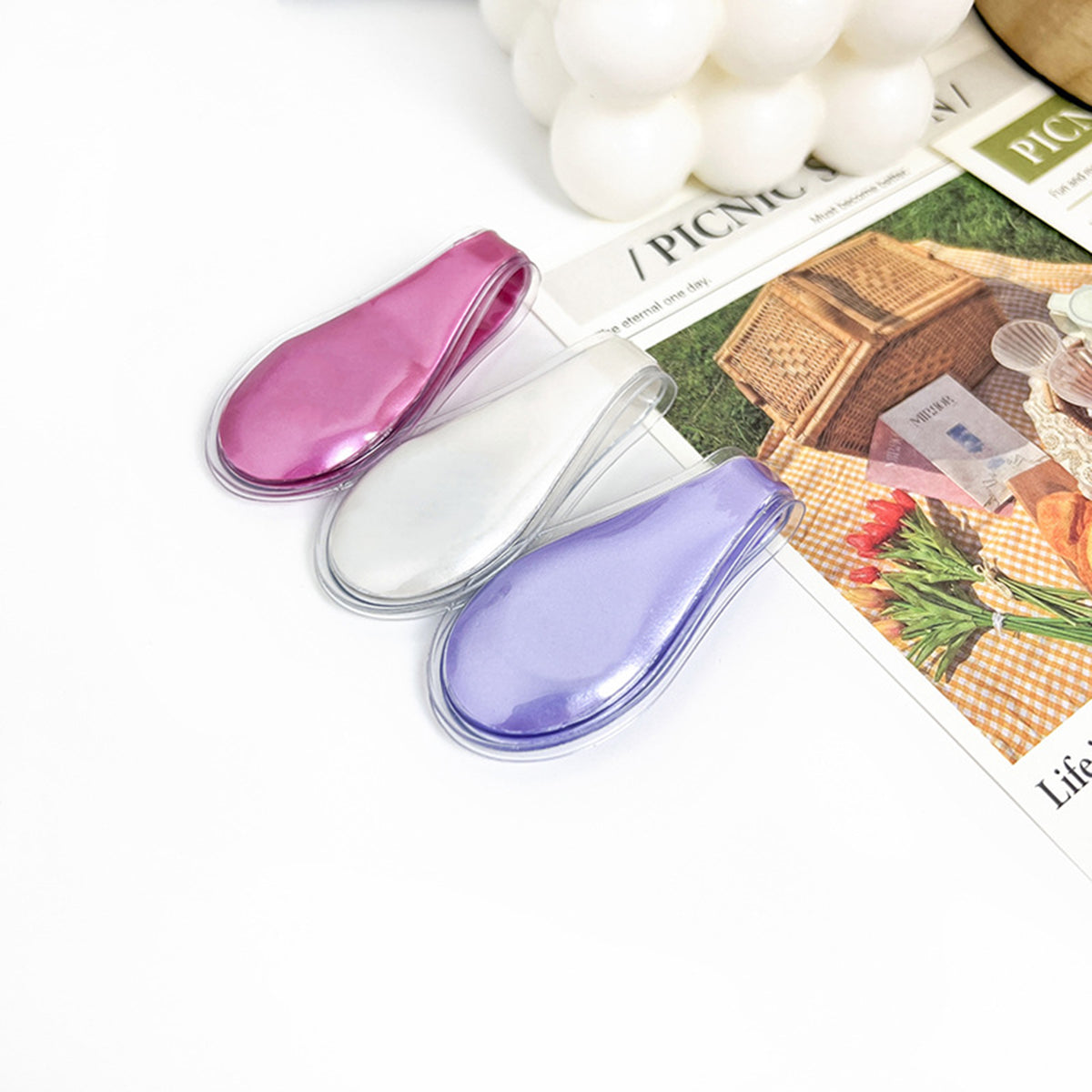 Double Sized PVC Magnetic Bookmark Book Page Clip