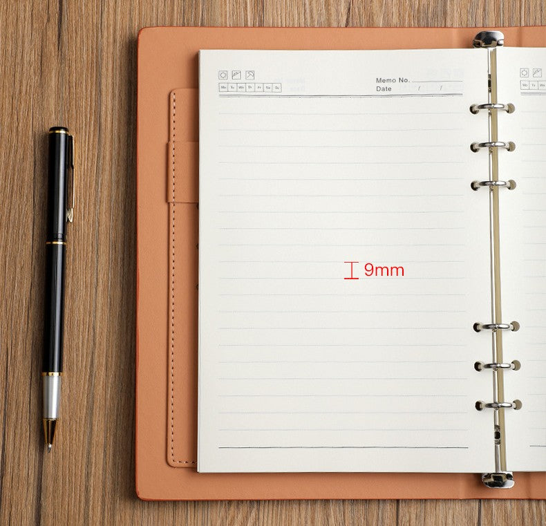A5 PU Leather Business Notebook Writing Journal Executive Notebook Loose-Leaf Notebook