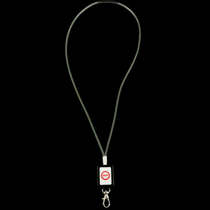LED Light Up Alternative Polyester Lanyard w/Metal Swivel Clasp