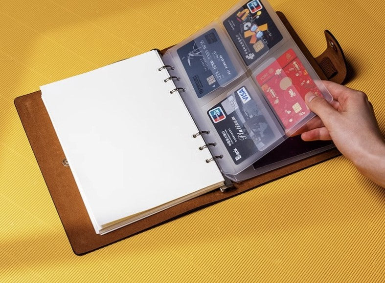 A5 Soft Leather Binder Notebook W/ Pen Holder