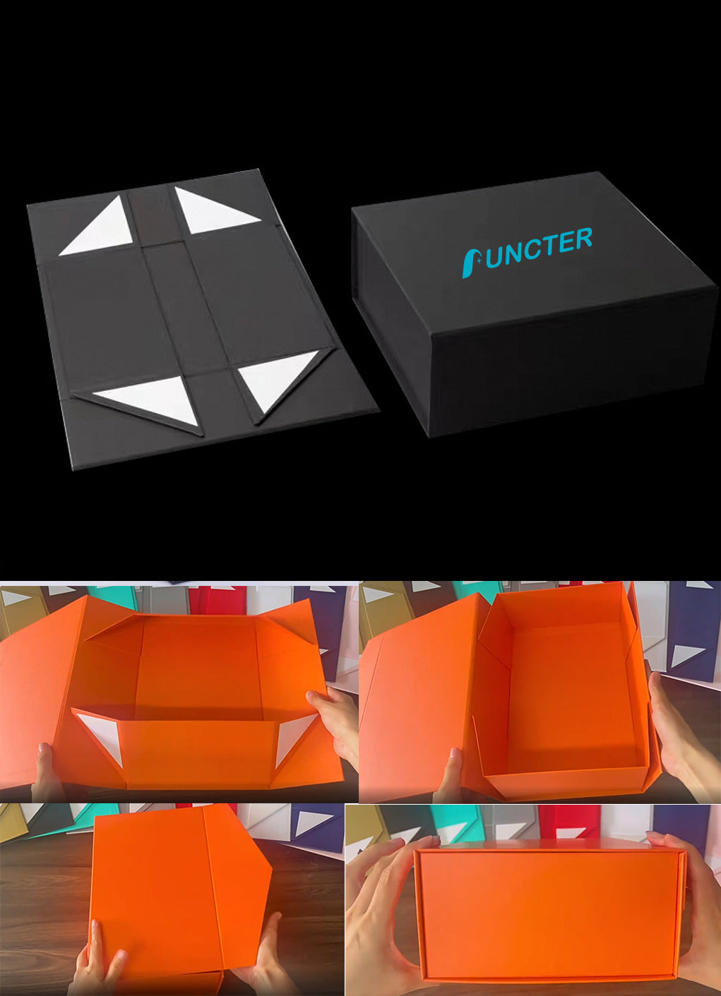 12.21'' x 7.88'' Folding Gift Box/One-piece Gift Box/Magnetic Clamshell Packing Box