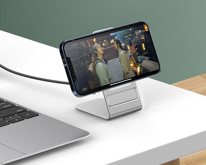 15W Magnetic Wireless Charger Station Aluminum Phone Holder