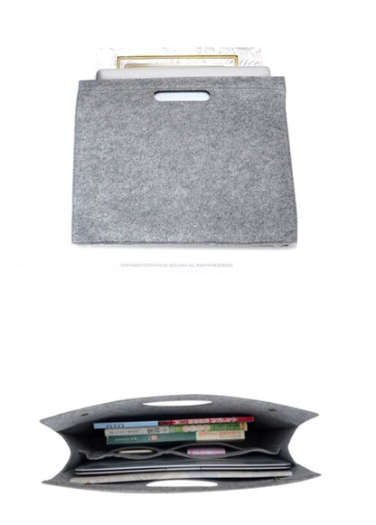 11" Felt Folder Sleeve Tote Bag w/Handler