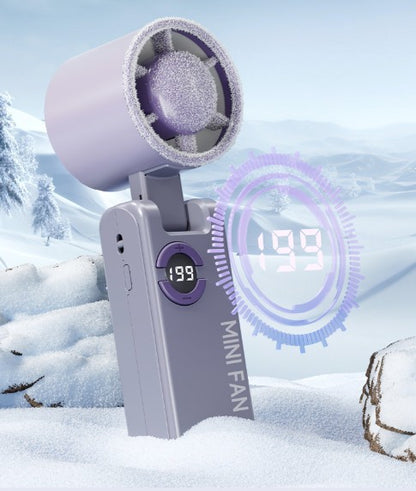 Portable Handheld Fan W/ 1-199 Stepless Adjusting & Battery Status