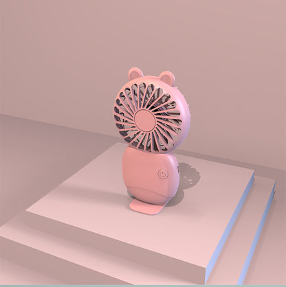 Rechargeable Mini Handheld Fan Phone Holder With Adjustable Wind Speed