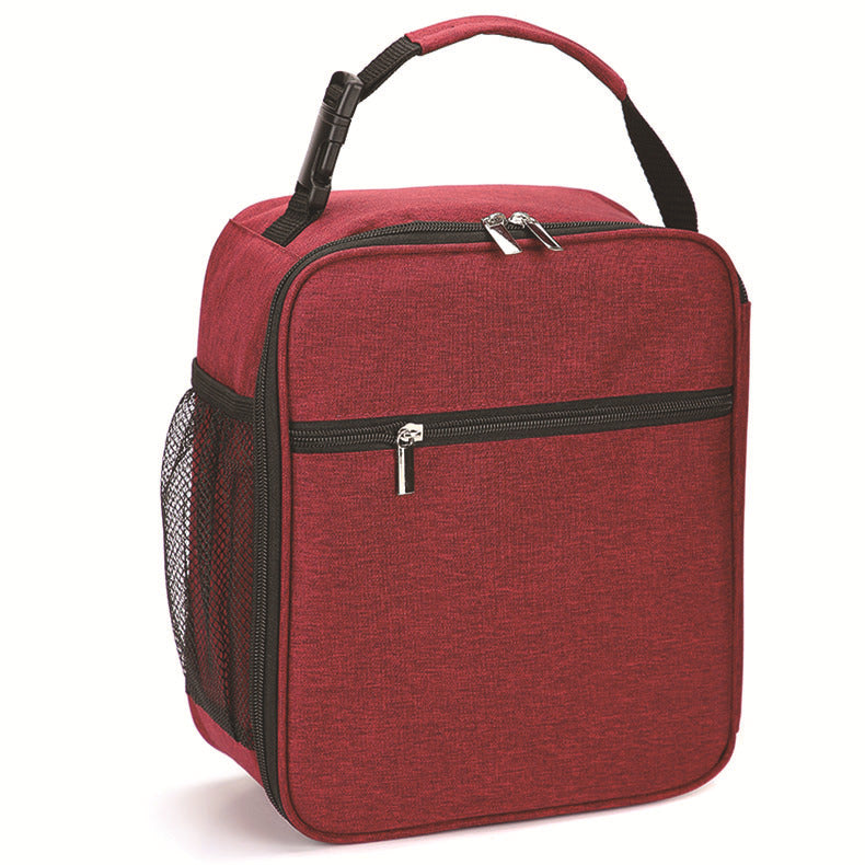 Large Capacity Oxford Lunch Tote With One Side Mesh Pocket