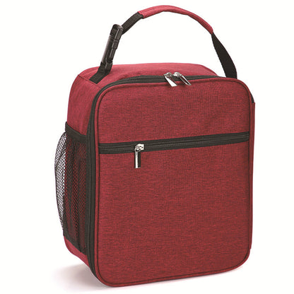 Large Capacity Oxford Lunch Tote With One Side Mesh Pocket