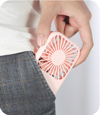 Mini Rechargeable Handheld Fan Phone Holder Adjustable Wind Speed Fan