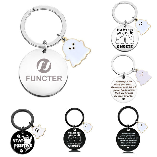 Halloween Keychain With Ghost Icon