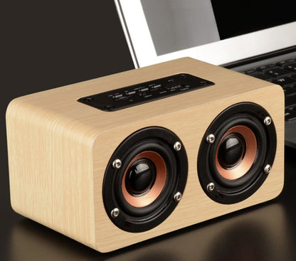 Classic Wooden Wireless Speaker Support TF Card