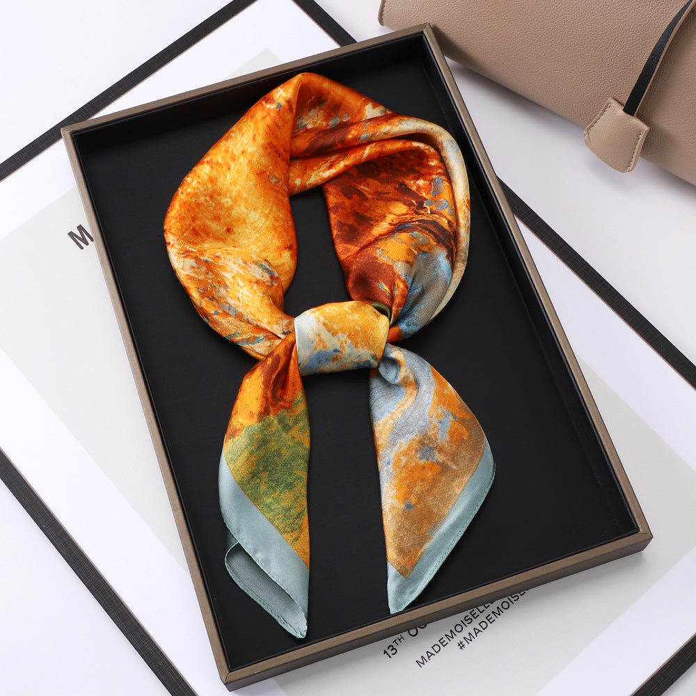 28" x 28" Stain Square Scarf Neck Scarves Kerchief Neckerchief Headband Handbags Wrap Scarf #32