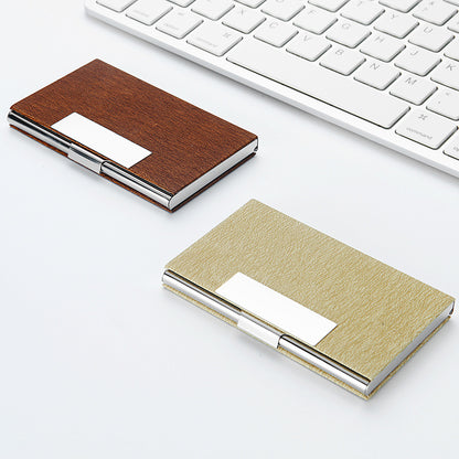 PU Leather W/Stainless Steel Business Card Cases