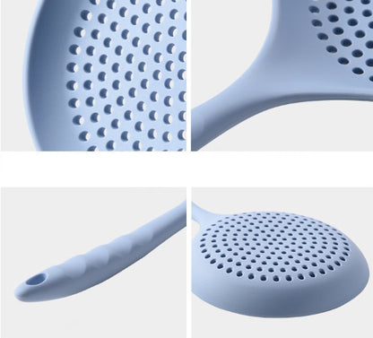 Silicone Large Slotted Spoon Cooking Skimmer Draining Strainer Spoon For Frying and Cooking
