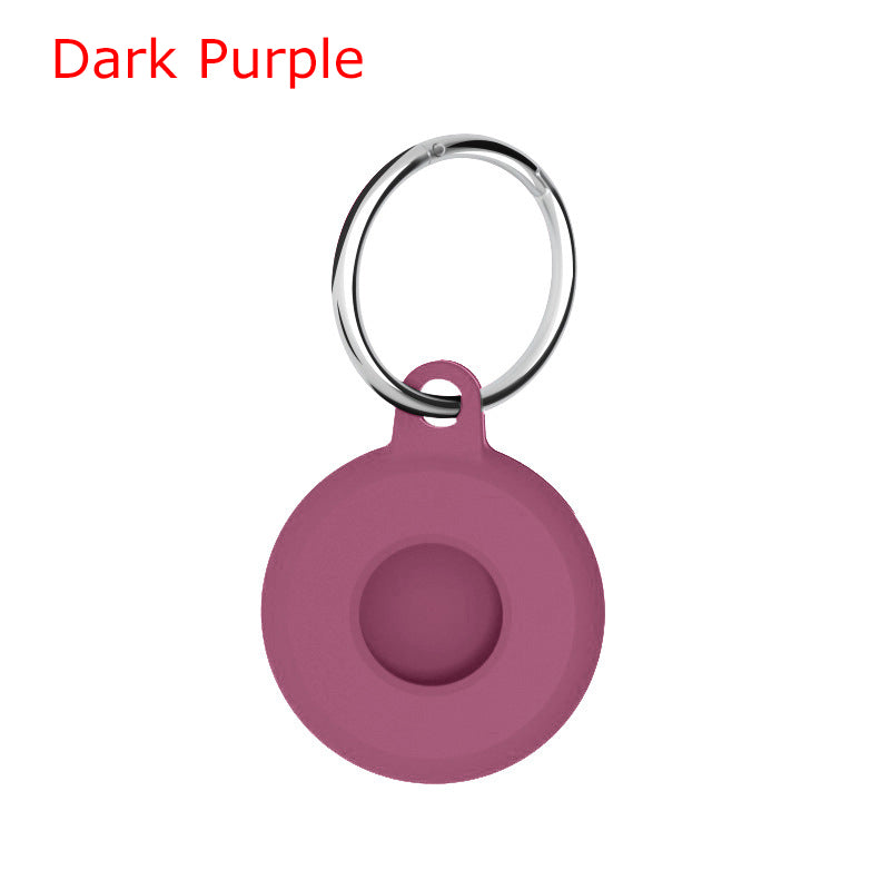 Circular Silicone Key Tag Tracker Cover Access Card Sleeve Anti-Lost Protector Holder W/ Key Ring